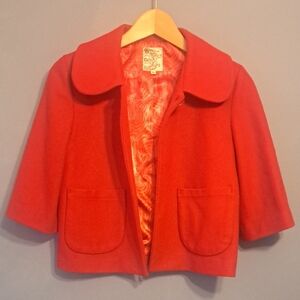 Classic Red Cropped Jacket